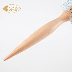 Wholesale Wood Comb Straight hair cylinder blow and roll Anti-Static Styling Daily Beauty Curling Brush for Blow Drying, Styling