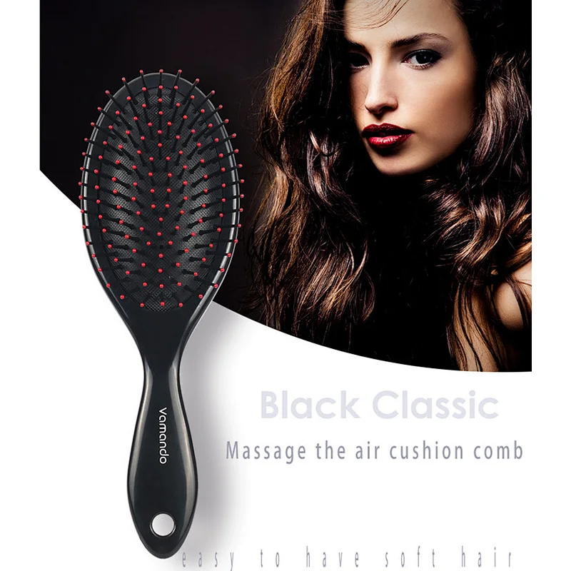 Customized Handle Natural Massage Scalp Handle Wood Cushion Paddle Wholesale Air Cushion Women Plastic Scalp Massage Hair Brush