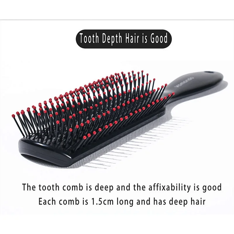 Customized Handle Natural Massage Scalp Handle Wood Cushion Paddle Wholesale Air Cushion Women Plastic Scalp Massage Hair Brush