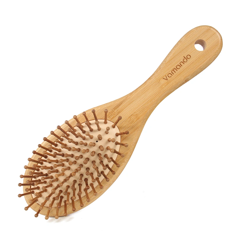 Good quality wooden hair bamboo brush comb set portable hair brush comb massager set for women