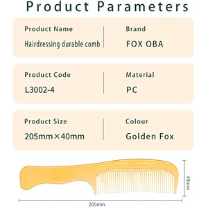 New Product Fashion Plastic Glitter Hair Combs Private Label Parting Comb Brush Paddle Hair Comb Care Hand Grip Brush For Barber