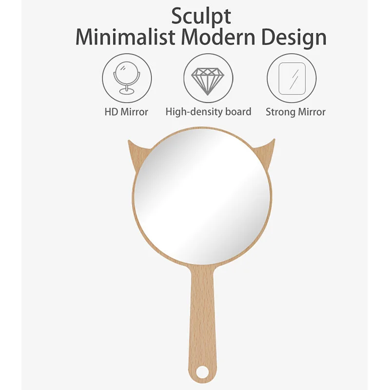 Wholesale Sample Handheld round Mini Custom Travel Make Up Logo Plastic Pocket Customize Vanity Mirror