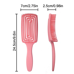 Customized Logo High quality ABS Paddle type Wet Vent Shower Detangling Hair Brush Plastic for Curly Wet Thick Straight Hair