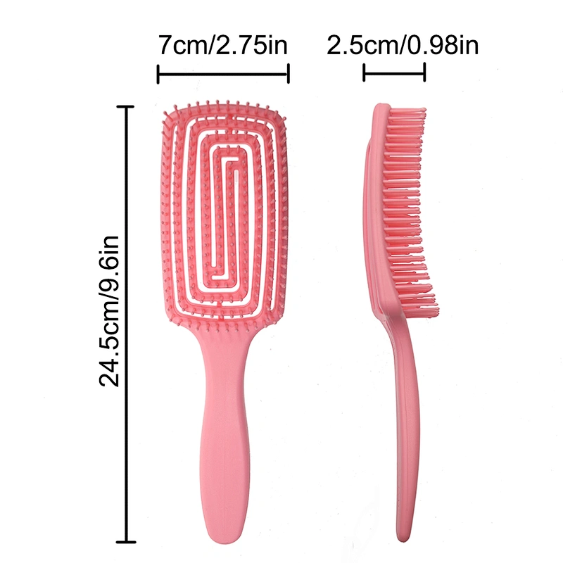 Customized Logo High quality ABS Paddle type Wet Vent Shower Detangling Hair Brush Plastic for Curly Wet Thick Straight Hair