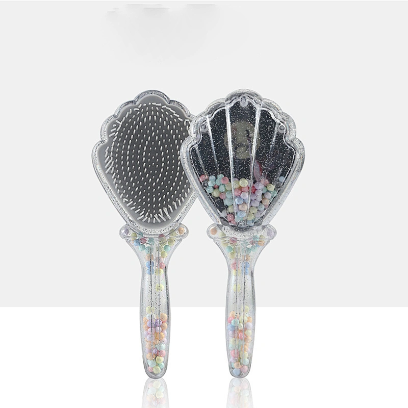 Air Bag Massage Shell Shape Eco-friendly Biodegradable Plastic Needle Comb Plastic Comb For Barber Hair Cutting