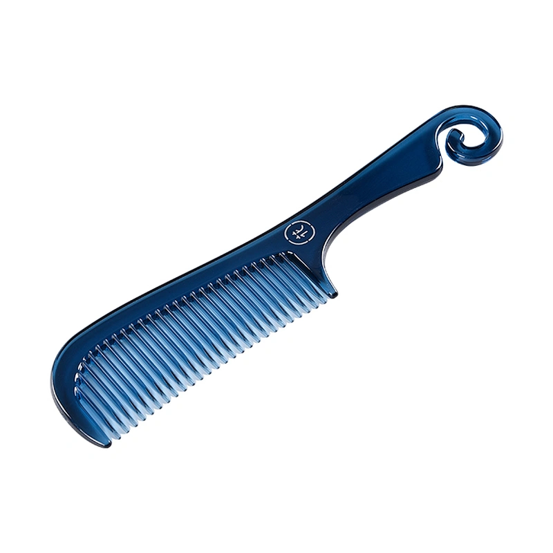 Private Label High Quality Hippocampus Style Anti Static Plastic Detangling Wide Tooth Comb Black Straight Hot Comb Hair