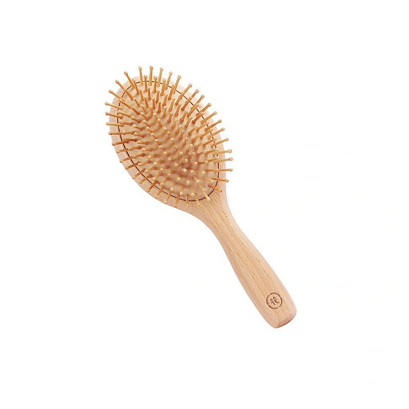 2022 Popular Oval Wood Hair Brush Professional Low Moq Wooden Hair Brush For Travel Barber Hair Cutting