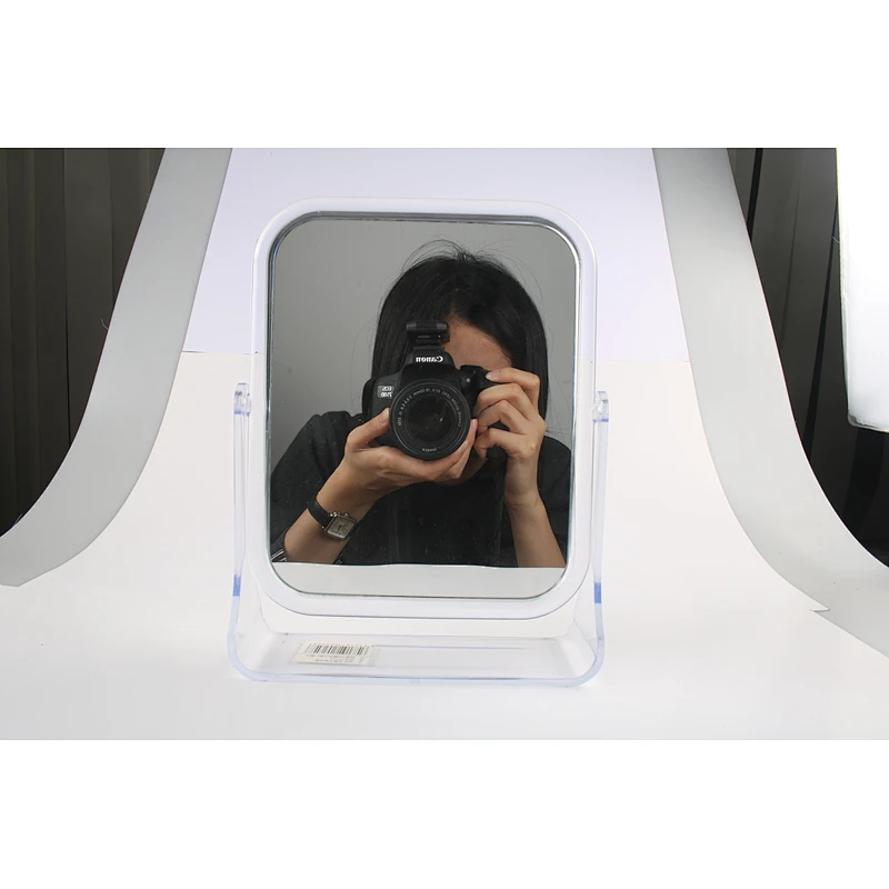 Wholesale Private Label Ps Lens Portable Double Side Square Table Custom Logo Makeup Mirror