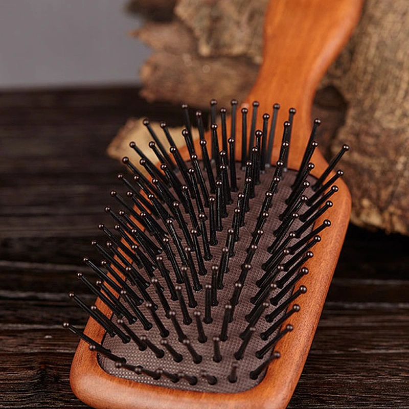 Wholesale High Quality Round Tipped Wooden Bristles Anti Static Hair Brush Girls Comb Hair Brush For Barber Hair Cutting