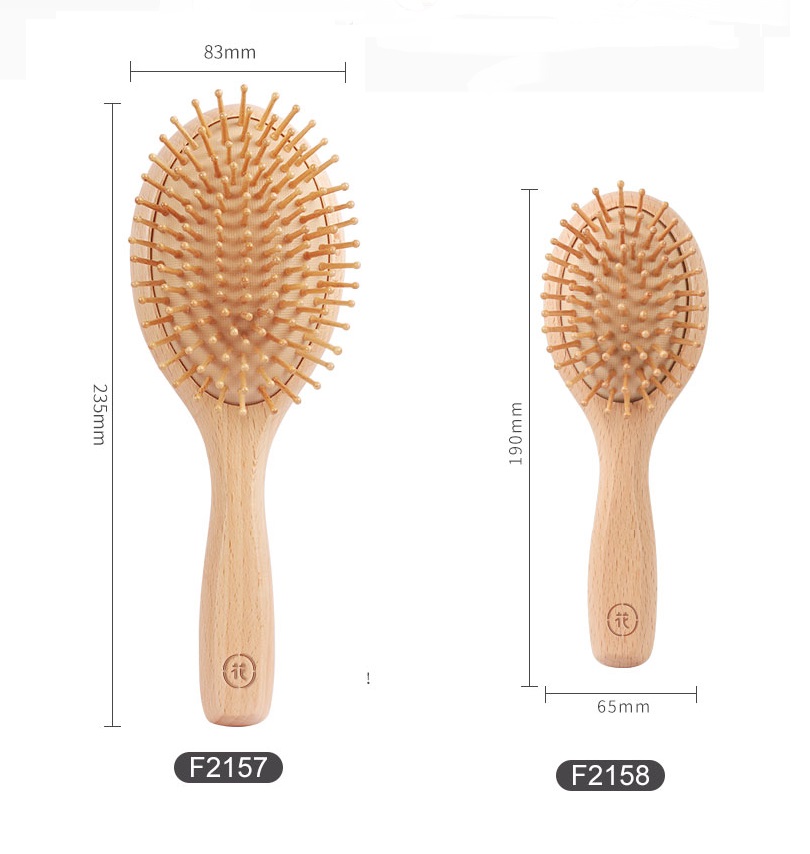 New Wholesale Private Label Factory High Quality Travel Wooden Hair Brush Mini Wood Bristle Hair Brush For Purse