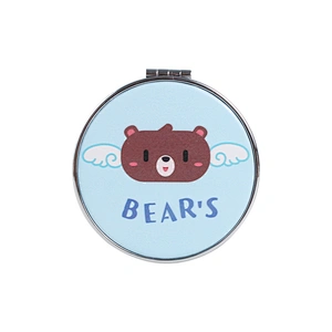 Wholesale Customizable Cartoon Bear Foldable Hobby Double Side Mirror Women Mini Makeup travel Mirror