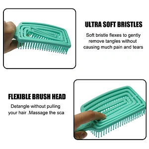 Customized Logo High quality ABS Paddle type Wet Vent Shower Detangling Hair Brush Plastic for Curly Wet Thick Straight Hair