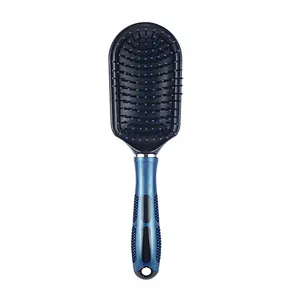 Premium Detangling Brush Vendor Private Label Curly Hair Detangler Massage Plastic Hair Beauty Brush With Rubber Hand