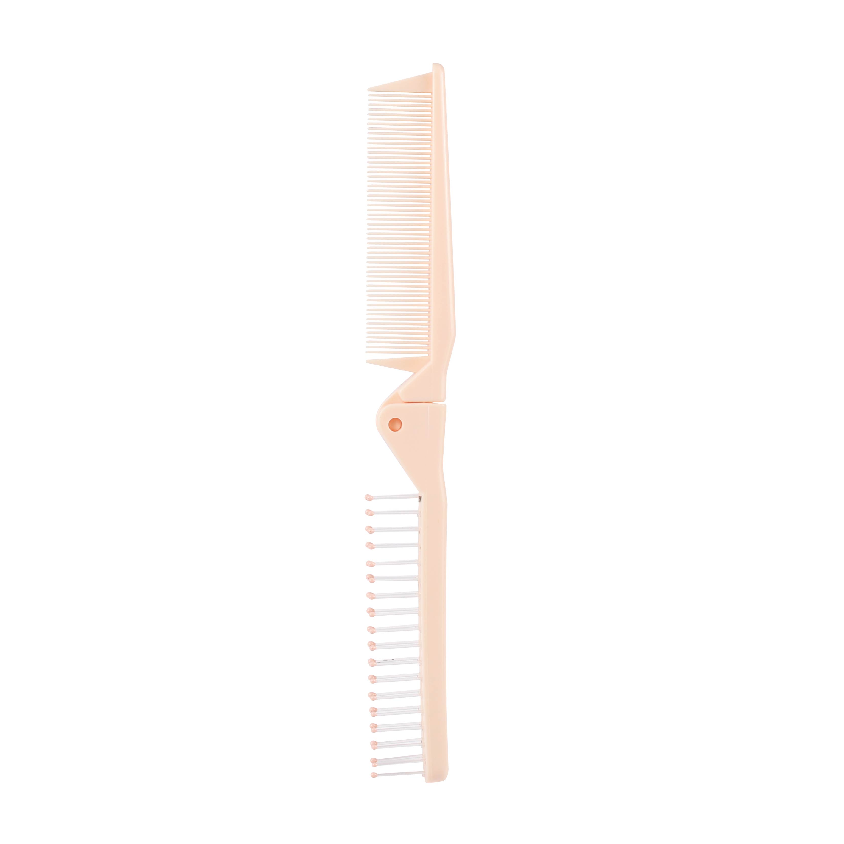 Wholesale Private Label Styling Fashionable Simple Design Multiple Use Two End Foldable Comb Travel Comb For Trip