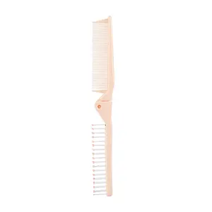 Wholesale Private Label Styling Fashionable Simple Design Multiple Use Two End Foldable Comb Travel Comb For Trip