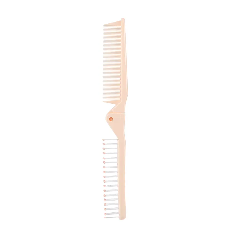 Wholesale Private Label Styling Fashionable Simple Design Multiple Use Two End Foldable Comb Travel Comb For Trip