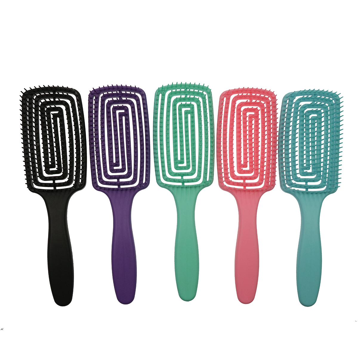 Wholesale Hot Selling Eco-friendly Custom Color Waterproof Massage Plastic Portable ABS Colorful Detangling Hair Brush