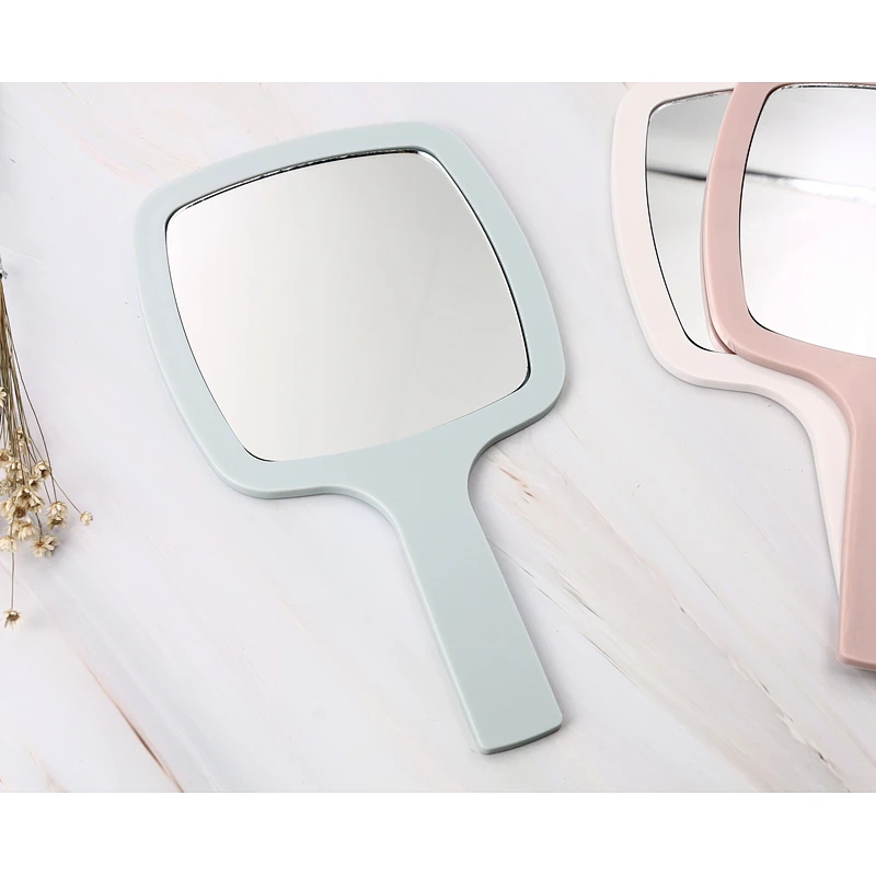 Small Plastic Vanity Standing Makeup Mirror OEM Concise Table Mirror Square Self Single Side Make-Up Table Make Up Mirror