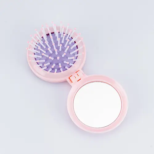 Wholesale Cartoon Portable Beauty Lens Mini Airbag Comb Mirror Airbag Folding Mirror Massage Comb For Women