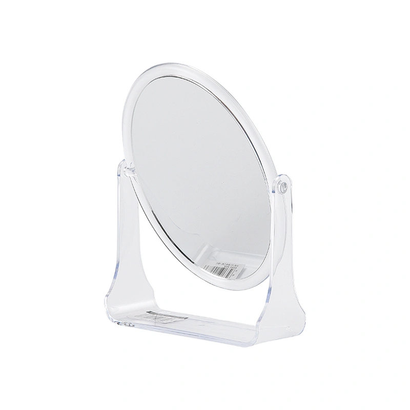 Custom Logo Makeup Plastic Magnification Double Standing Makeup 360 Degree Rotating Table Mirror For Makeup