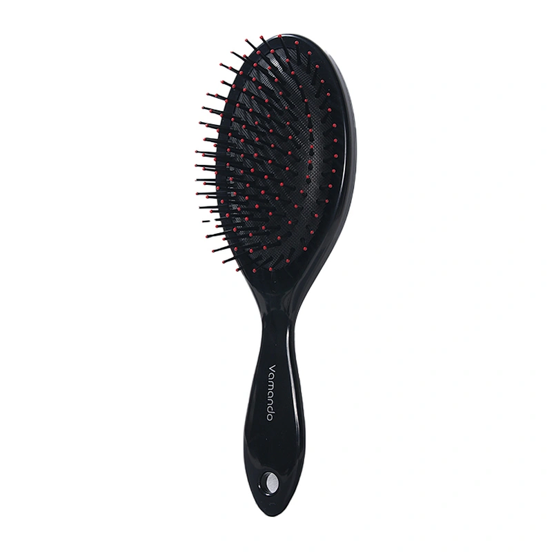 Private Label New Design Wholesale Ball-Tipped Black Cushion Detangling Wholesale Hair Brush Comb For Barber Hair Cutting