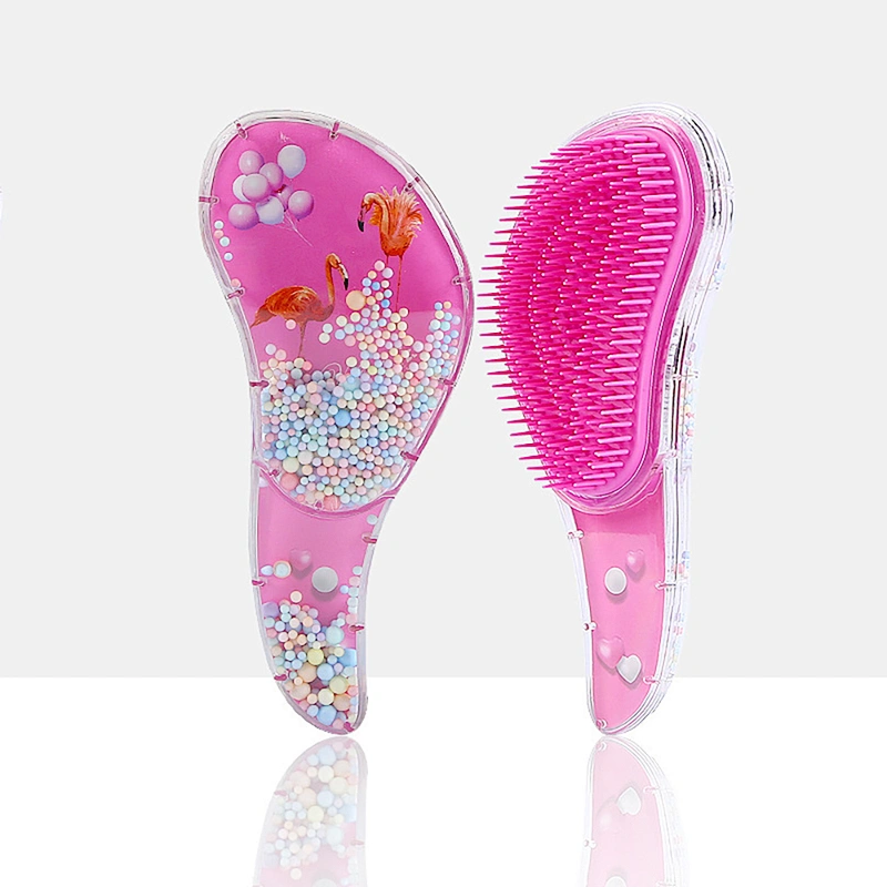 Private label Wide Tooth Hair Comb Detangling Cartoon Durable High Quality Care Hand Grip Brush For Barber Hair Cutting