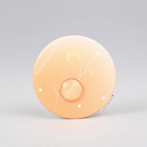 Custom Embroidery Portable Folding Mini Makeupmirror Portable Makeup Round Double-Sided Mirror Pocket Mirror