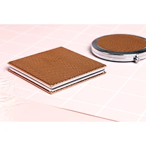 Wholesale 2022 Custom Cute Cartoon Pocket Mirror With Pu Leather Personalized Makeup Double Sided Pocket Mirror
