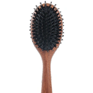 Wholesale Custom Logo Wooden Vegan Boar Bristle And Nylon Private Label Hard Bristle Hair Brush For Barber Hair Cutting