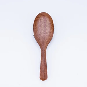 Wholesale Custom Logo Wooden Vegan Boar Bristle And Nylon Private Label Hard Bristle Hair Brush For Barber Hair Cutting