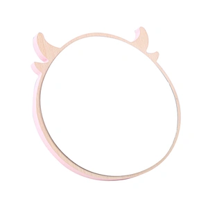 Wholesale Portable Wooden Makeup Tools Desktop Table Mirror Single Side Cosmetic Mirror Wooden Mirror For Makeup