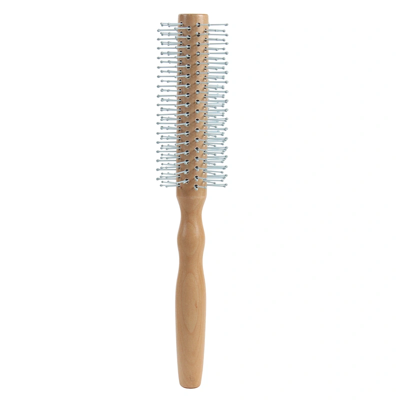 2022 New Style Wholesale Color Bristles Comfortable Wood Handle Round Styling Hairbrush For Wave Hair