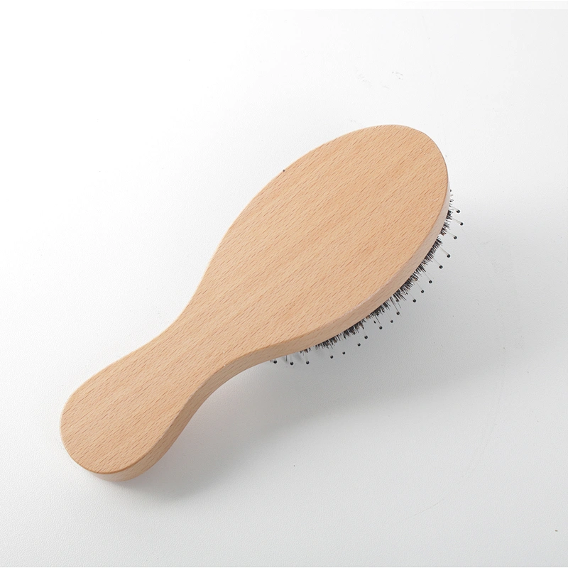 Hairbrush Mini Size Travel Eco Friendly Bamboo Hairbrush With Nylon And Boar Bristles Anti-static Massage Wood Hair Brush