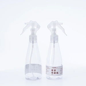 Refillable Clear PET Plastic Square Trigger Sprayer Bottle Empty White and Clear Alcohol Refillable Plastic Spray Bottle Plastic