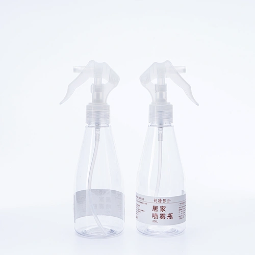 Refillable Clear PET Plastic Square Trigger Sprayer Bottle Empty White and Clear Alcohol Refillable Plastic Spray Bottle Plastic