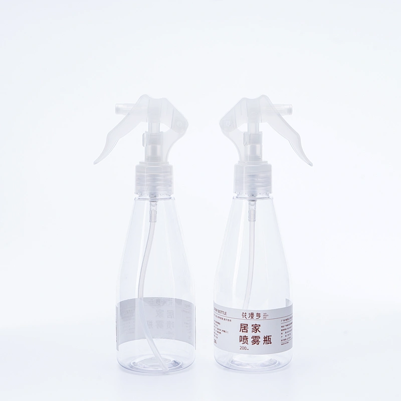 Refillable Clear PET Plastic Square Trigger Sprayer Bottle Empty White and Clear Alcohol Refillable Plastic Spray Bottle Plastic