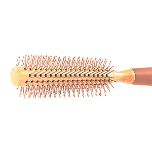 Good Quality Custom High-Density Wood Four Colors Silicone Handle Cactus Curling Wooden Hair Comb For Barber Hair Cutting