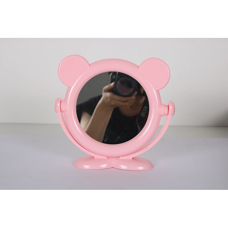 Wholesale Personalized Animal Colorful Standing Desktop Table Plastic Makeup Mirror Plastic Framed Mirrors