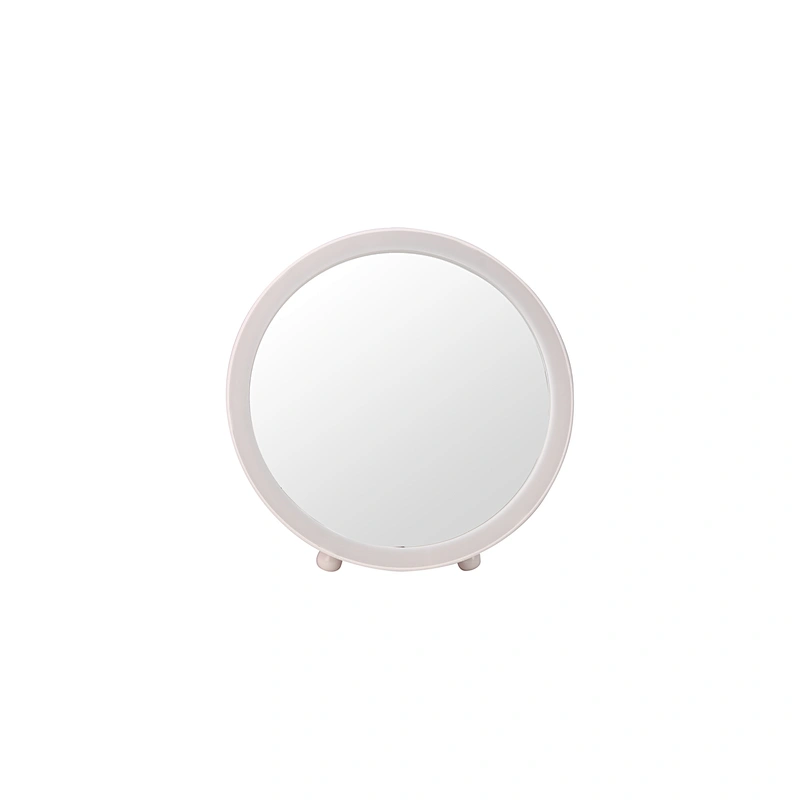 Wholesale Private Label Custom Logo Fancy Round Shape Bedroom Mirror Plastic Folding Desktop Makeup Mirror