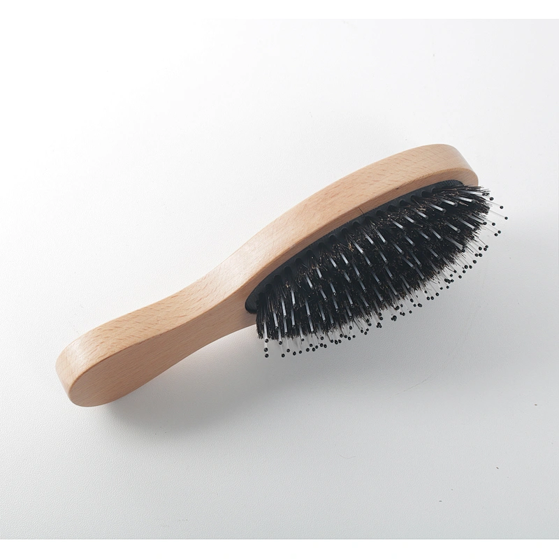 Hairbrush Mini Size Travel Eco Friendly Bamboo Hairbrush With Nylon And Boar Bristles Anti-static Massage Wood Hair Brush