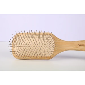 Wholesale MOQ Natural Bamboo Wood Custom Logo Detangling Paddle Scalp Hair Brush For Barber Hair Cutting Set