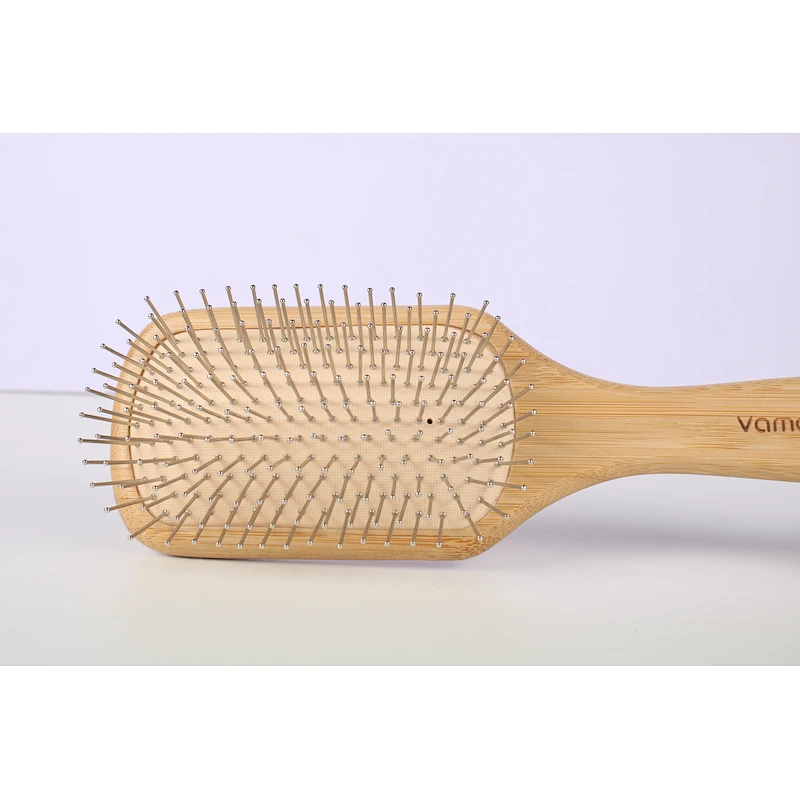Wholesale MOQ Natural Bamboo Wood Custom Logo Detangling Paddle Scalp Hair Brush For Barber Hair Cutting Set
