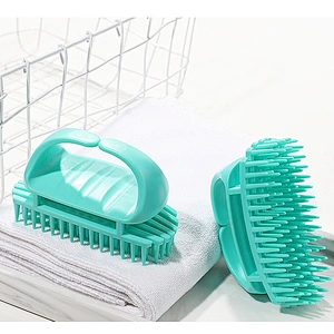 Silicone Shampoo Brush and Scalp Exfoliator Massage Hair Washing Comb Customized Logo For Barber Hair Cutting