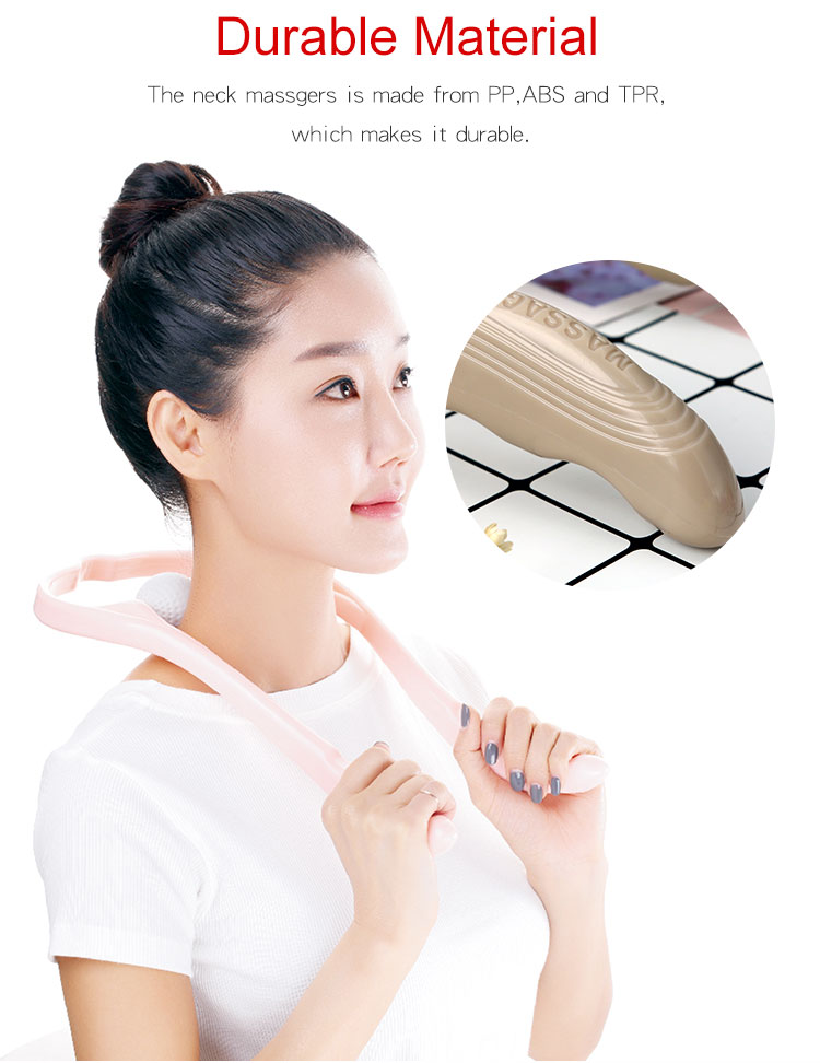 Therapeutic Blood Circulation Dual Double Balls Plastic Manual 3D Neck Massager Self-Massaging Tool