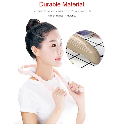 Therapeutic Blood Circulation Dual Double Balls Plastic Manual 3D Neck Massager Self-Massaging Tool