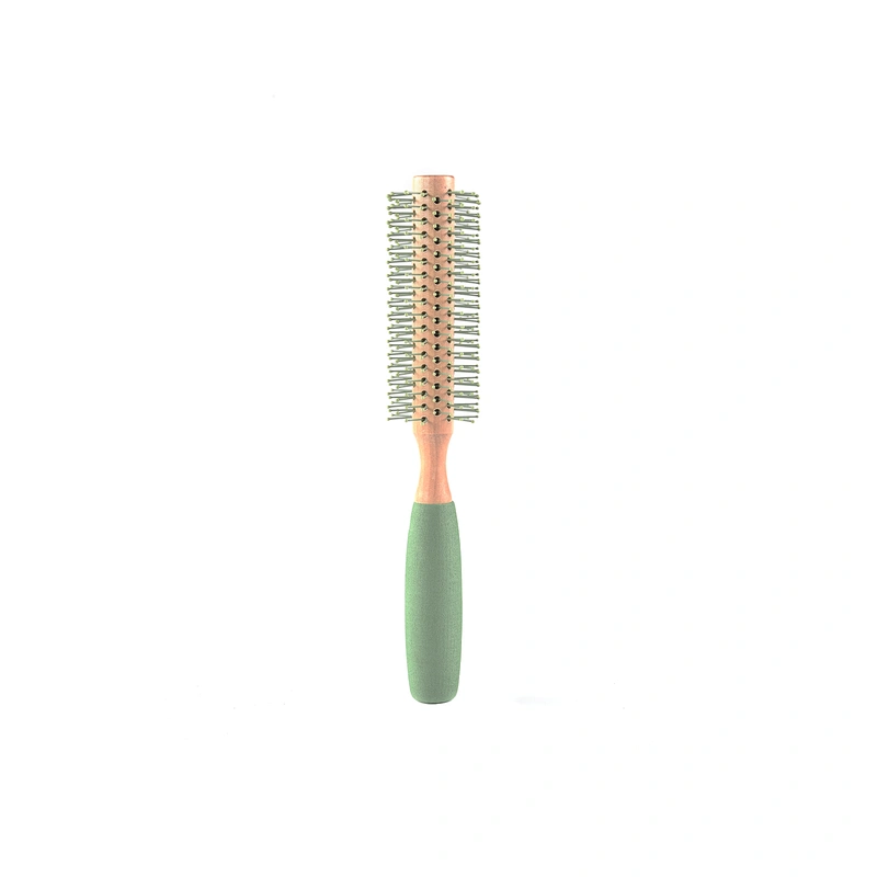 High Quality Home Use High End Resistant Massage Wood Pink Long Round Curling Comb Roller Hair Brush For Women