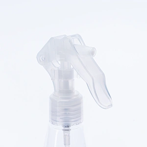 Refillable Clear PET Plastic Square Trigger Sprayer Bottle Empty White and Clear Alcohol Refillable Plastic Spray Bottle Plastic