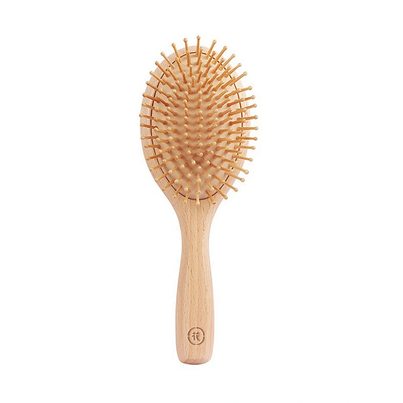 Good Quality Wooden Hair Bamboo Brush Girls Hair Brush Natural Beech Wood Detangling Paddle Hair Brush
