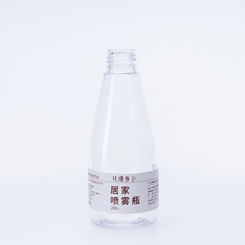 Refillable Clear PET Plastic Square Trigger Sprayer Bottle Empty White and Clear Alcohol Refillable Plastic Spray Bottle Plastic