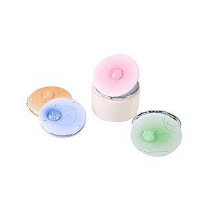 Custom Embroidery Portable Folding Mini Makeupmirror Portable Makeup Round Double-Sided Mirror Pocket Mirror
